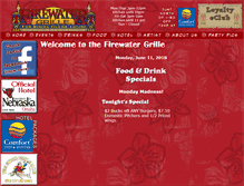 Tablet Screenshot of firewatergrille.com